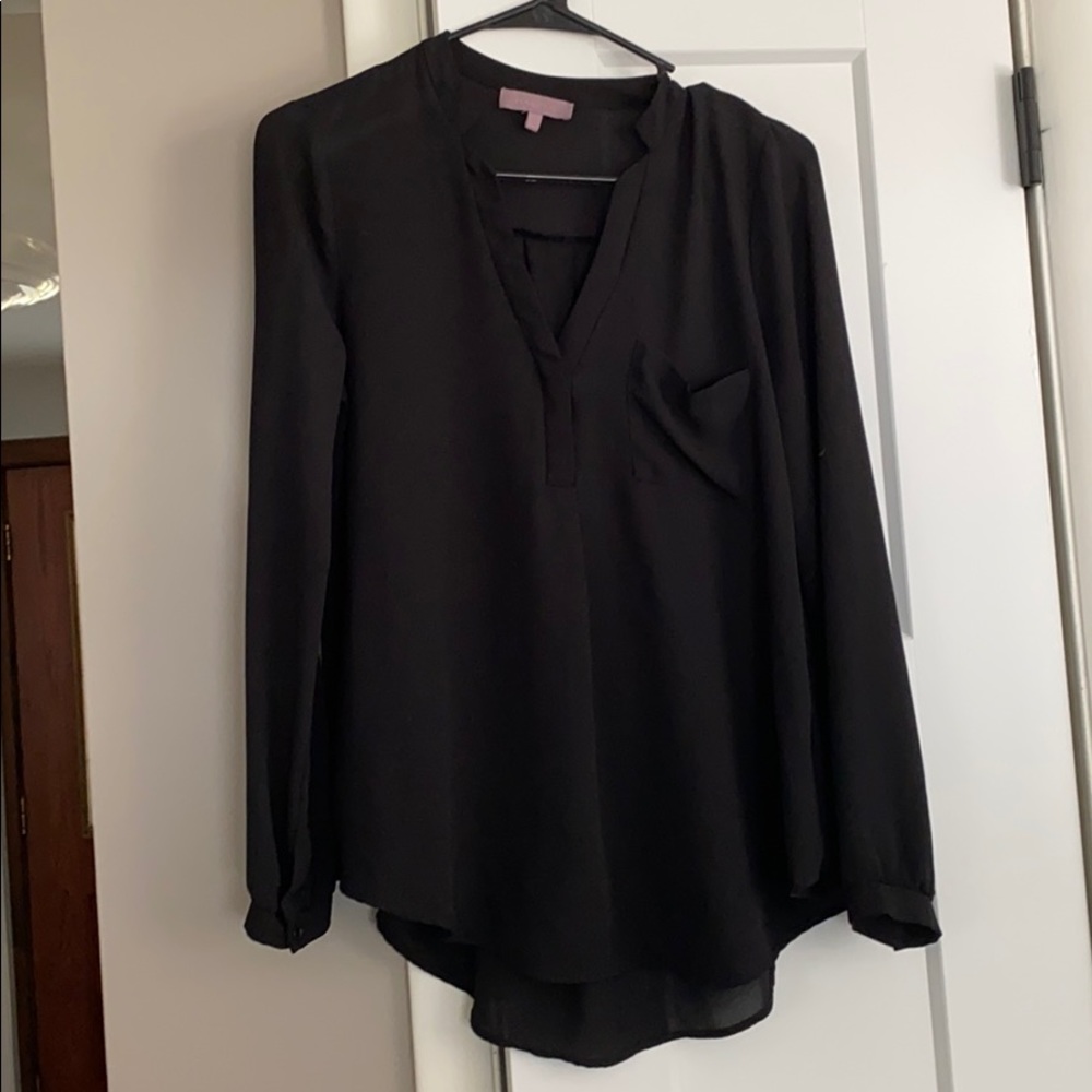 Black long sleeve top